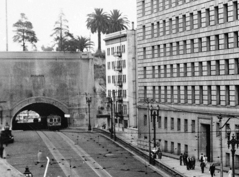 Southern Facade of Broadway Tunnel Esotouric